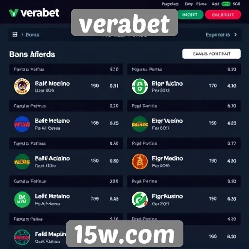 Exploração das opções de bônus disponíveis no verabet